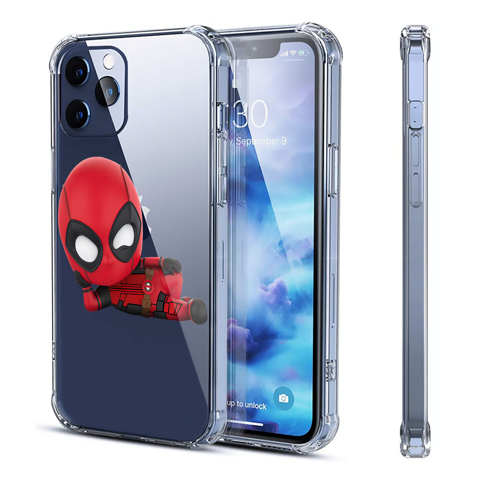 （画像用） Deadpool デッドプール 【iPhone 12シリーズ対応】透明スマホケース（クリアソフトケース）